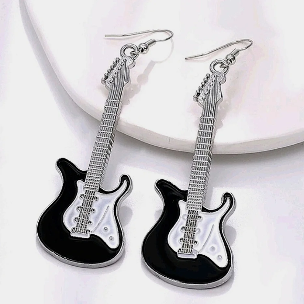 Earrings Electric Guitar Dangle Jewelry 3.3